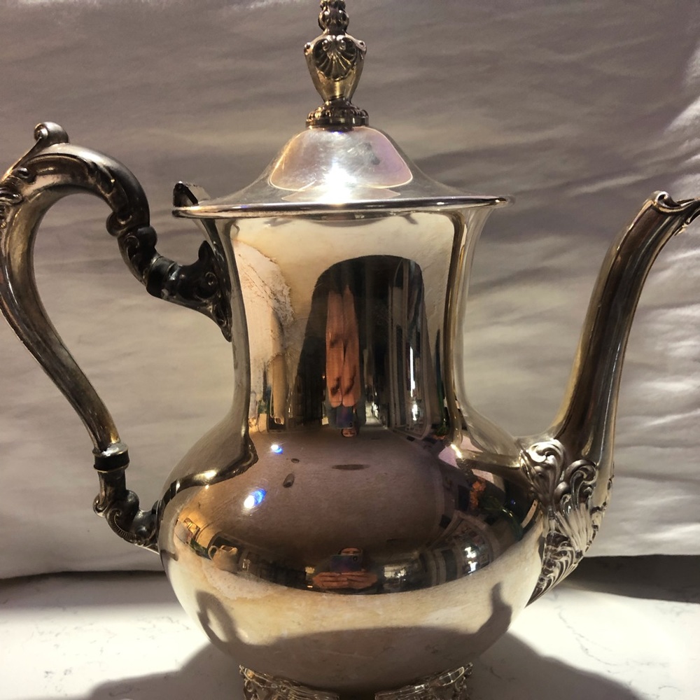 Silver teapot